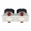 Kvadratna ugradbena LED svjetiljka Snaga 2x12W - crna