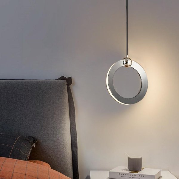 Stropna viseća LED svjetiljka Snaga 7W 3000K- biserno crna