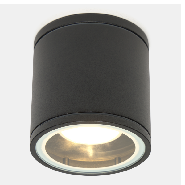 Stropna nadgradna lampa-okrugla GU10 max.35W IP44- crna