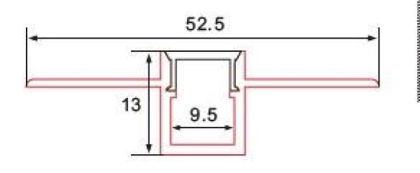 ALUMINIJSKI PROFIL UGRADBENI-RUPIČASTA KRILCA C096