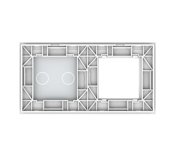 1 Okvir & 2 Tipke Stakleni Panel - sivi