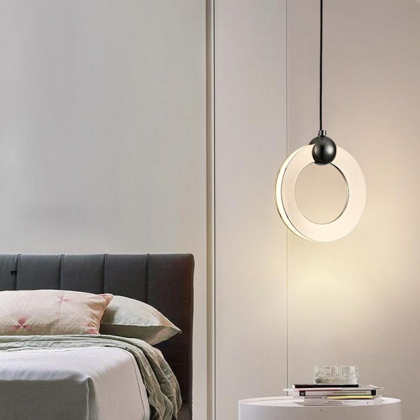 Stropna viseća LED svjetiljka Snaga 5W 3000K- biserno crna