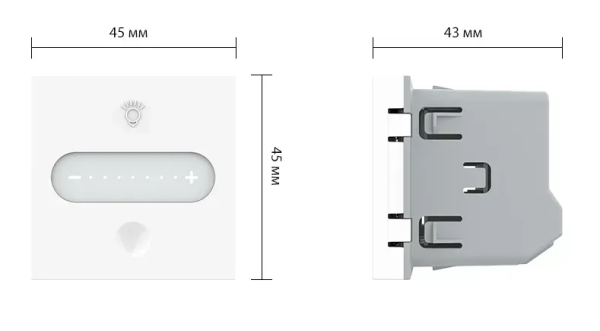 EC Podesivi slide dimer prekidač - bijeli