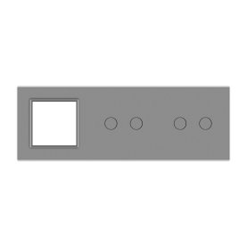 1 Okvir & 2 Tipke & 2 Tipke Stakleni Panel - sivi