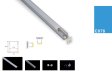 ALUMINIJSKI PROFIL 8,6mm x 10mm x 10,6mm MLIJEČNI POKROV C078