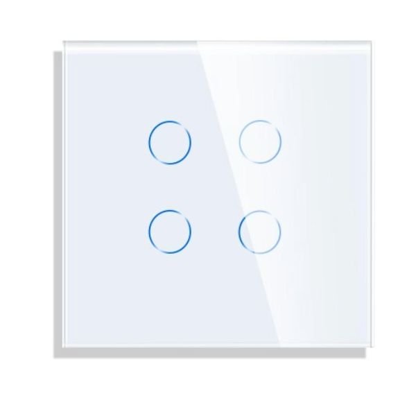 Stakleni panel četiri tipke - bijela