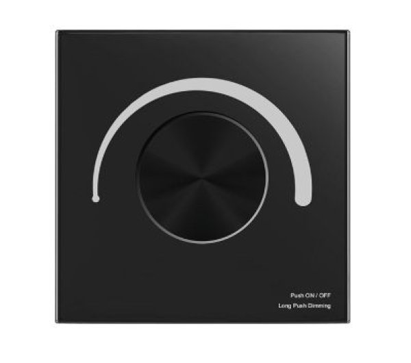 LED scroll DIMER prekidač+RF prijemnik 0-10V  - crni