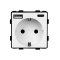 Modul / EU utičnica 16A sa USB A+C 3.1A 20W brzi punjač- bijela