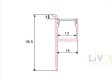 ALUMINIJSKI PROFIL UGRADBENI 13mm x 15mm x 38,5mm MLIJEČNI POKROV C141