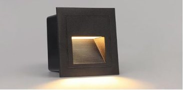 LED stubišna ugradbena led lampa sa senzorom-izolirana Snaga 3W 3000K IP54- crna