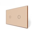 1 Tipka & 1 Tipka Stakleni Panel - zlatni