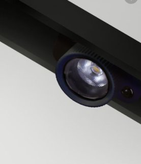Led magnetni reflektor za okruglu šinu-spot točkica Snaga 3W 3000K- crna