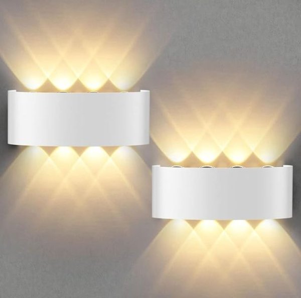 Vrtna zidna lampa Snaga 8W 3000K-bijela