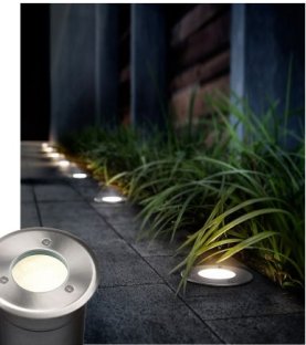 LED vanjski ugradbeni spotlight 3W-4000K - srebrni
