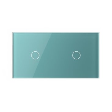 1 Tipka & 1 Tipka Stakleni panel – zelena