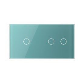 1 Tipka & 2 Tipke Stakleni panel – zelena