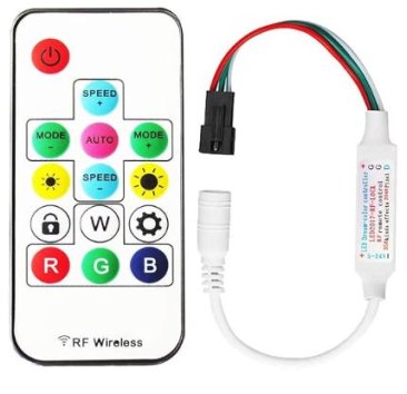 LED kontroler za 3wires DIGITALNU traku DC5-24V,mode 366, dimabilni,RF daljinsko upravljanje