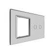 1 Okvir & 2 Tipke Stakleni Panel - sivi