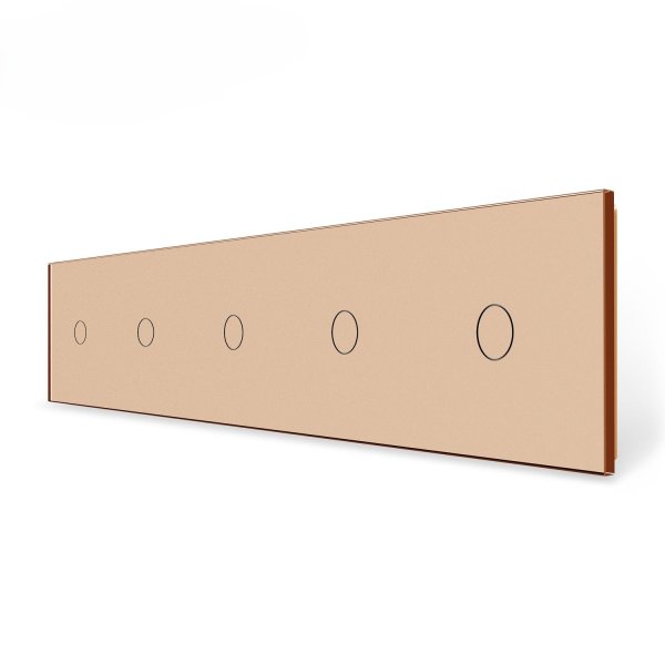1 Tipka & 1 Tipka & 1 Tipka & 1 Tipka & 1 Tipka Stakleni Panel - zlatni