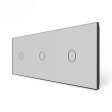 1 Tipka & 1 Tipka & 1 Tipka Stakleni Panel - sivi