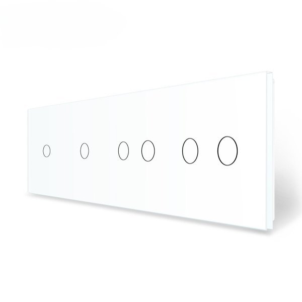 1 Tipka & 1 Tipka & 2 Tipke  & 2 Tipke Stakleni Panel - bijeli