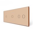 1 Tipka & 1 Tipka & 2 Tipke Stakleni Panel - zlatni