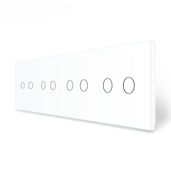 2 Tipke & 2 Tipke & 2 Tipke & 2 Tipke Stakleni Panel - bijeli
