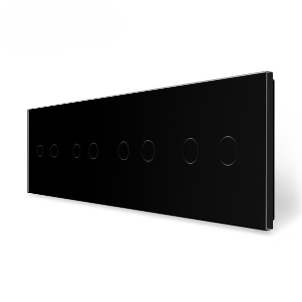 2 Tipke & 2 Tipke & 2 Tipke & 2 Tipke Stakleni Panel - crni