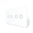2 Tipke & 2 Tipke Stakleni Panel - bijeli