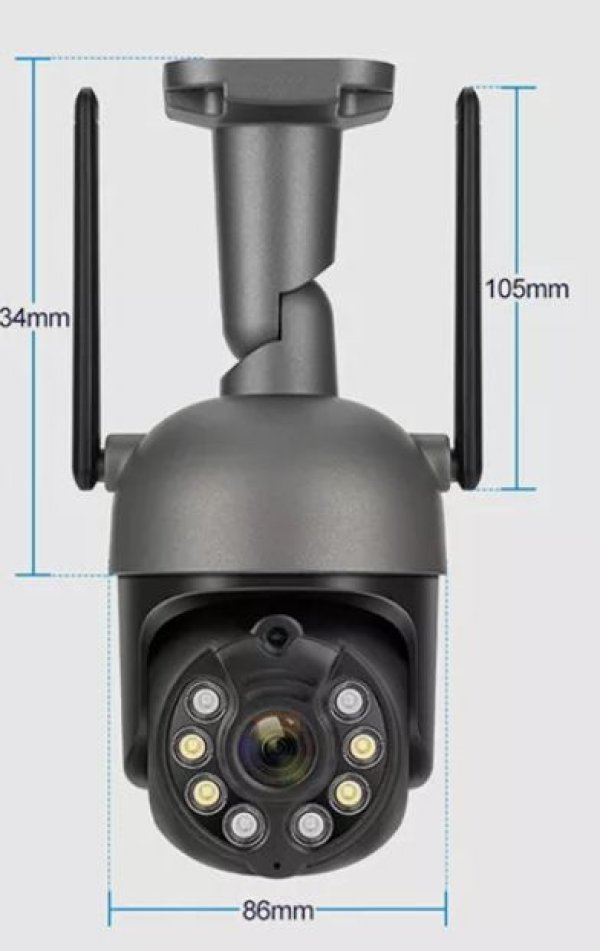 3MP PTZ WI-FI kamera leća 3,6mm - siva