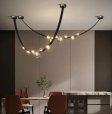 LED Stropna visilica  koža+staklo 12W