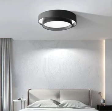 Stropna LED plafonjera fi600*H140mm iron+acry 3000K 22W- crna