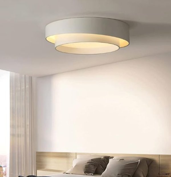 Stropna LED plafonjera fi600*H140mm iron+acry 3000K 22W- bijela