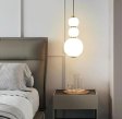 LED Stropna visilica D180*H384mm metal+staklo 8W-12V 3000K- bijela