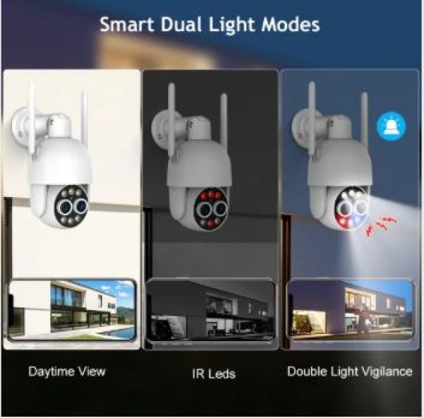 WI-FI kamera dupla leća 4MP+4MP- bijela