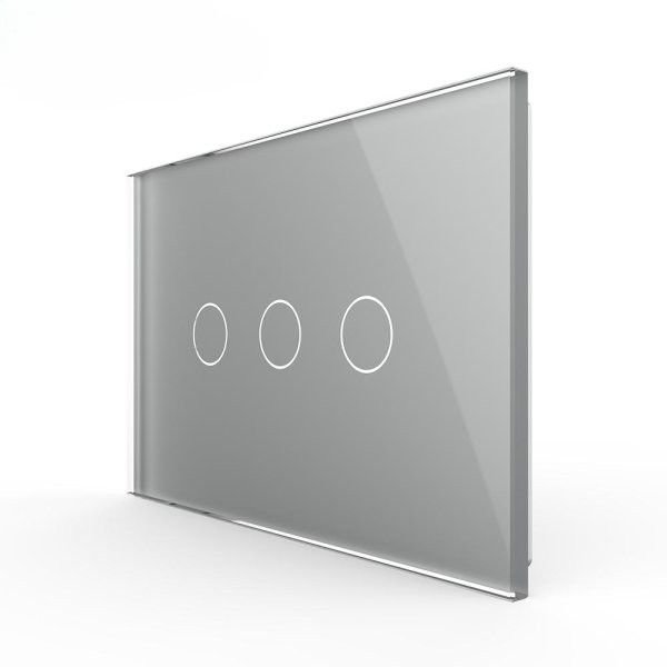 US 3 Tipke Stakleni panel - sivi
