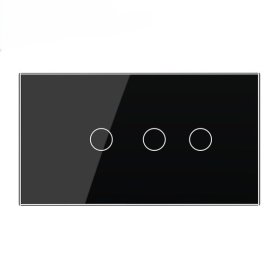 Stakleni Panel 4M 1 Tipka & 2 Tipke - crni