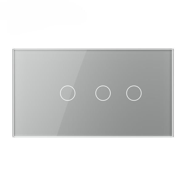 Stakleni Panel 4M 1 Tipka & 2 Tipke - sivi