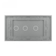 Stakleni Panel 4M 1 Tipka & 2 Tipke - sivi