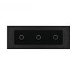 Stakleni Panel 7M 1 Tipka & 1 Tipka & 1 Tipka - crni