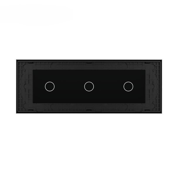 Stakleni Panel 7M 1 Tipka & 1 Tipka & 1 Tipka - crni
