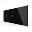 Stakleni Panel 7M 1 Tipka & 1 Tipka & 1 Tipka - crni