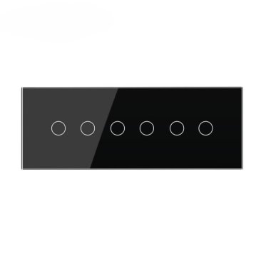 Stakleni Panel 7M 2 Tipke & 2 Tipke & 2 Tipke - crni
