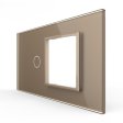 Stakleni Panel 4M 1 Tipka & 1 Okvir - zlatni