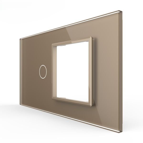 Stakleni Panel 4M 1 Tipka & 1 Okvir - zlatni