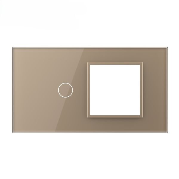 Stakleni Panel 4M 1 Tipka & 1 Okvir - zlatni