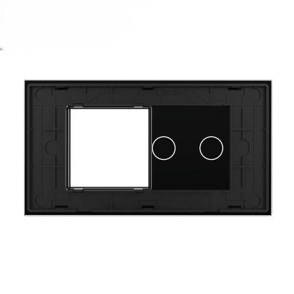 Stakleni Panel 4M 2 Tipke & 1 Okvir - crni