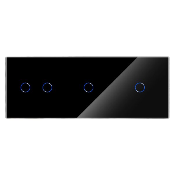 Trostruki stakleni panel 5g(2+1+1) 86*228- crna