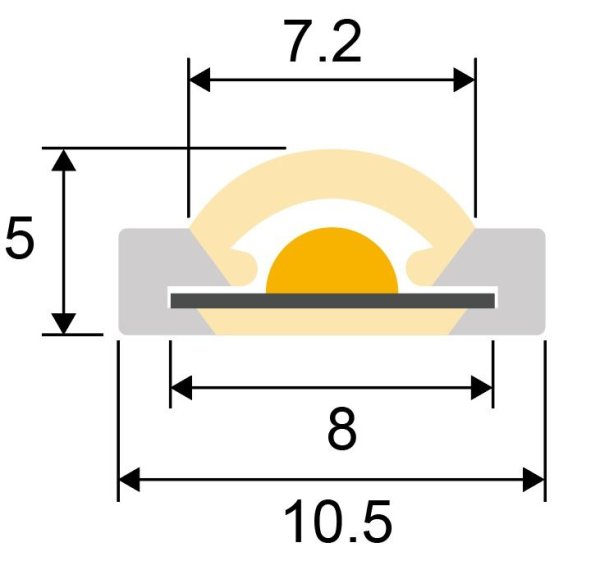 COB mini NEON light TOP bend W10*H5 5m/10m roll IP67