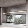 LED Stropna visilica L1300*W85*H85mm metal+kristal 13W- mjed+bijela